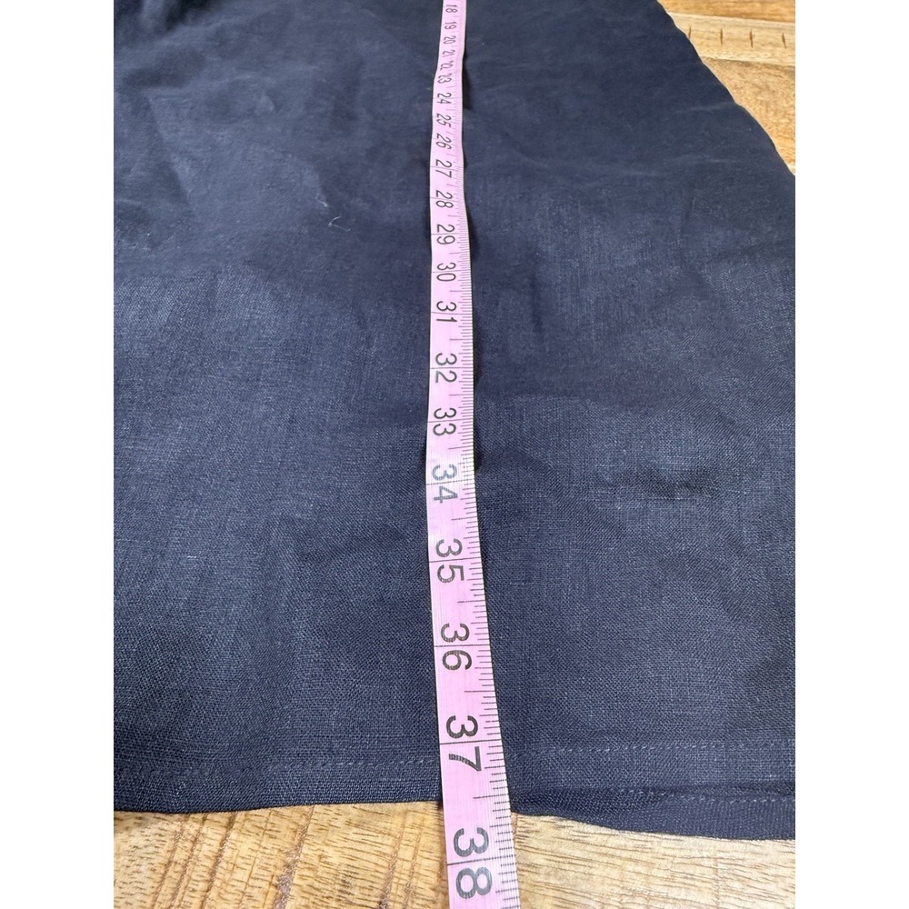 Quince 100% European Linen Tank Shift Dress Black Sleeveless L Large - Picture 8 of 9